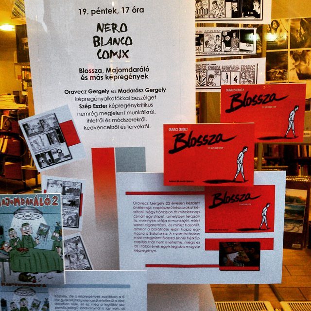 írók boltja kirakat